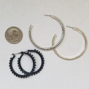 Rhinestone hoop earrings